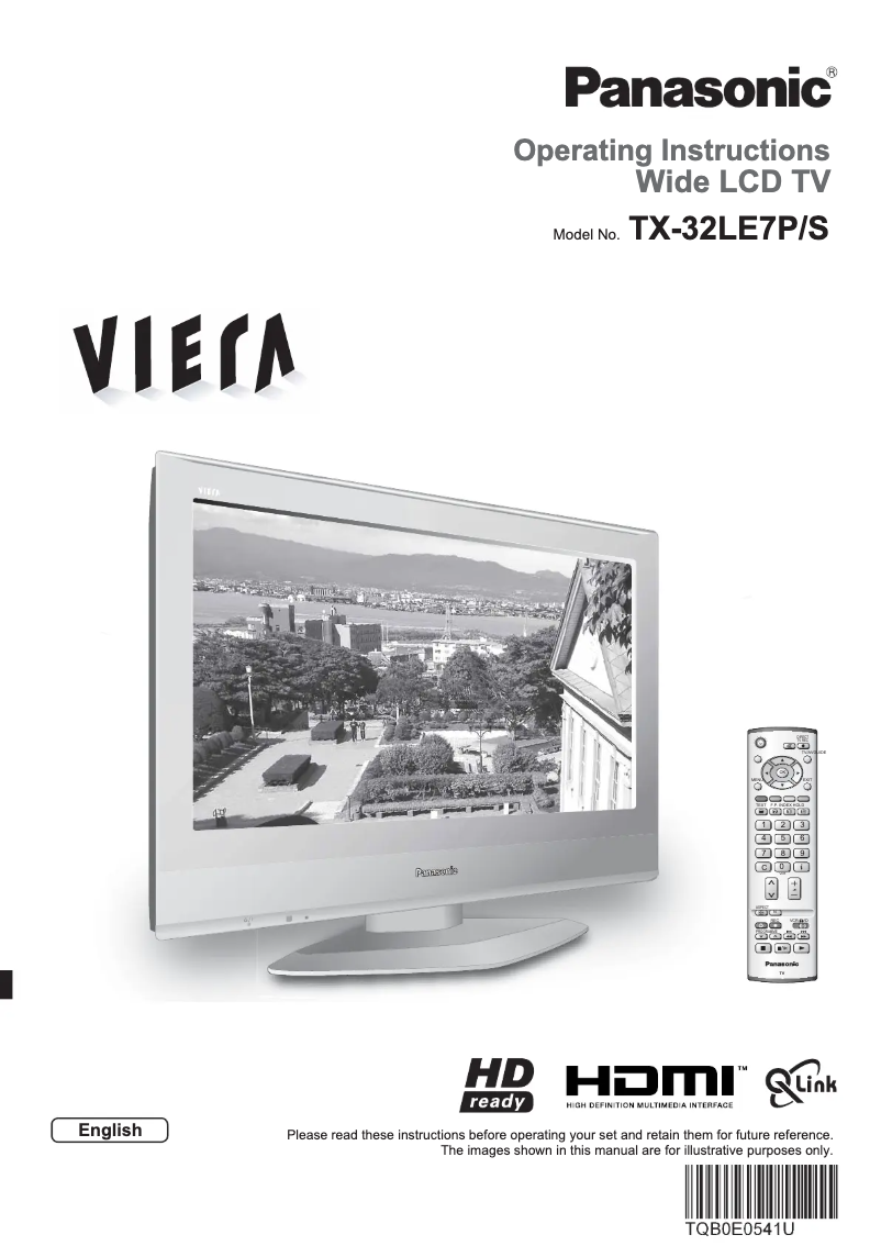 Imagen de la primera página del manual del dispositivo Viera TX-32LE7PS