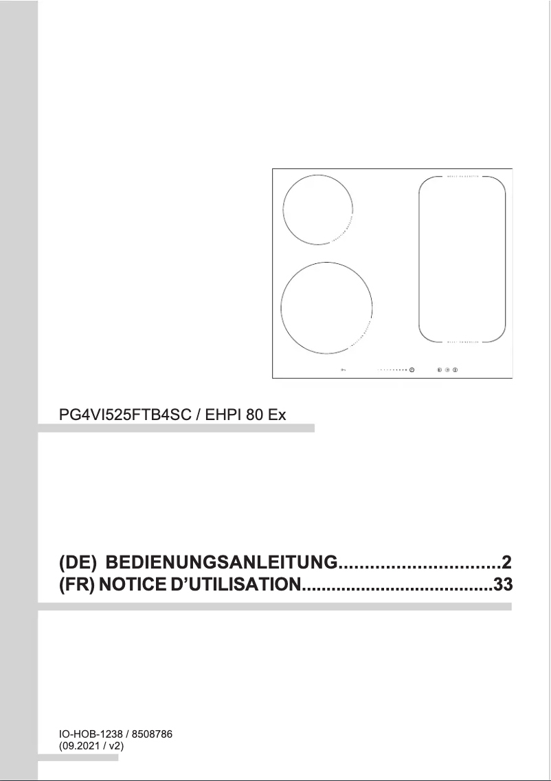 Página nº 1 - Manual de usuario Amica EHPI 80 Ex