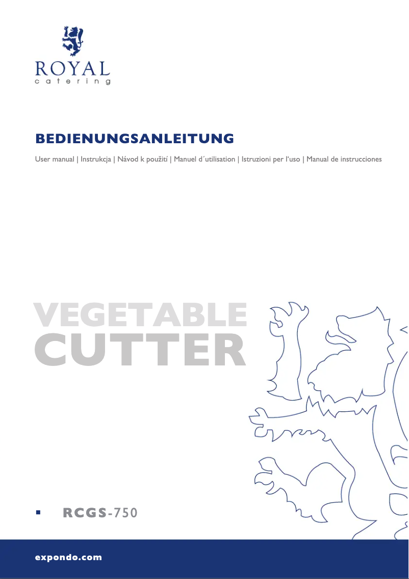 Página 1 del manual Manual de usuario Royal Catering RCGS-750