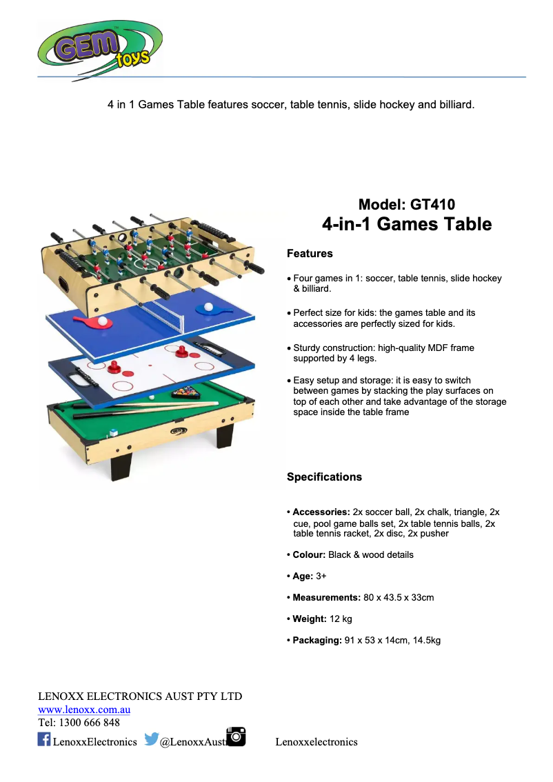 Imagen de la primera página del manual del dispositivo GT410
