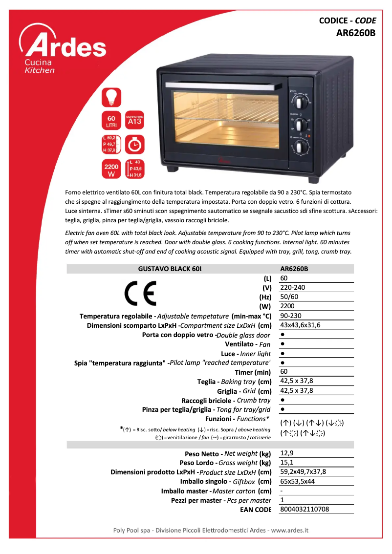 Imagen de la primera página del manual del dispositivo AR6260B