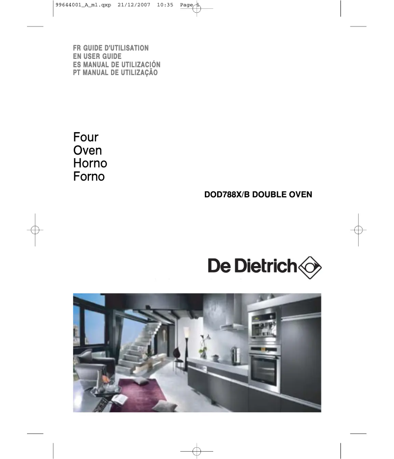 Página 1 del manual Manual de usuario De Dietrich DOD788