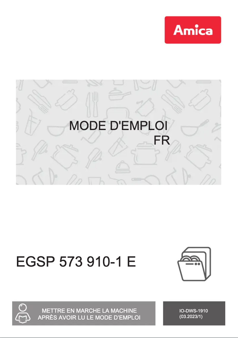 Página nº 1 - Manual de usuario Amica EGSP 573 910-1 E