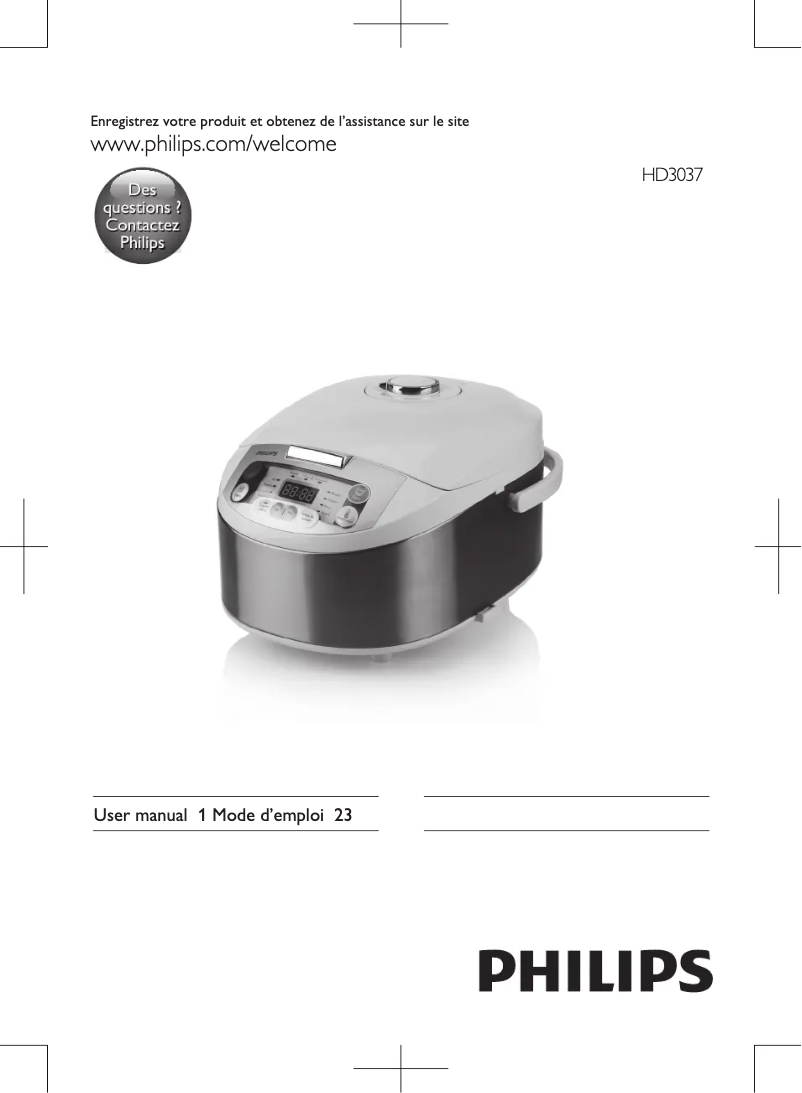 Imagen de la primera página del manual del dispositivo Viva Collection HD3037