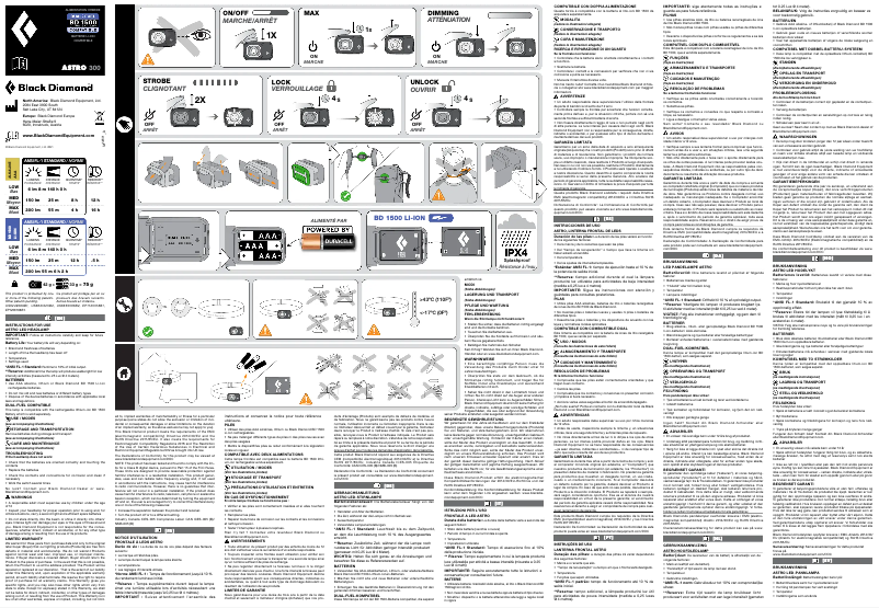 Imagen de la primera página del manual del dispositivo Astro 300