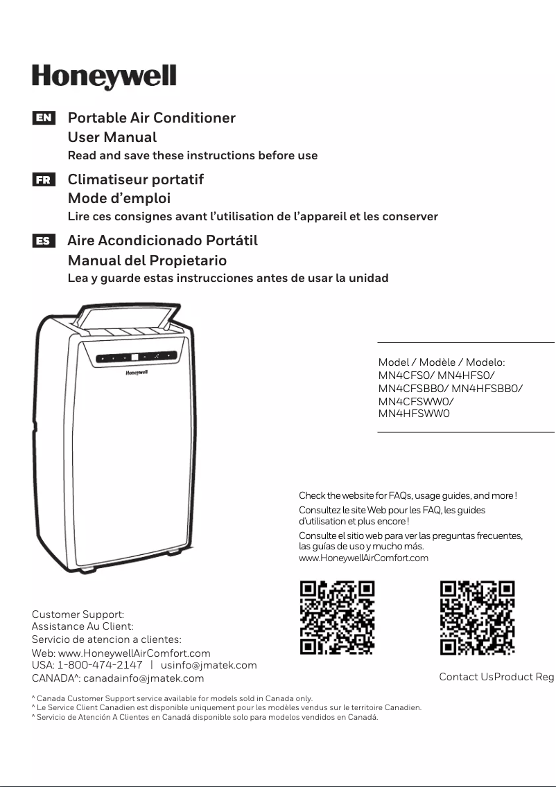 Página 1 del manual Manual de usuario Honeywell MN4CFS0