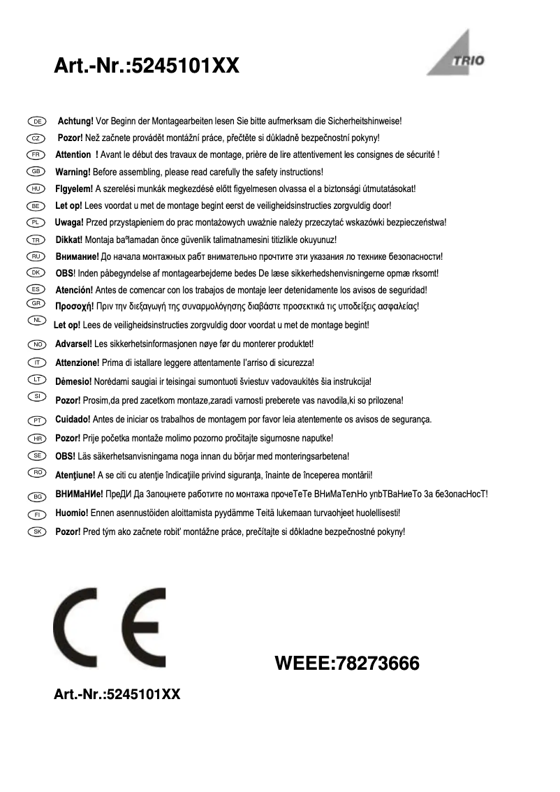 Imagen de la primera página del manual del dispositivo Palo