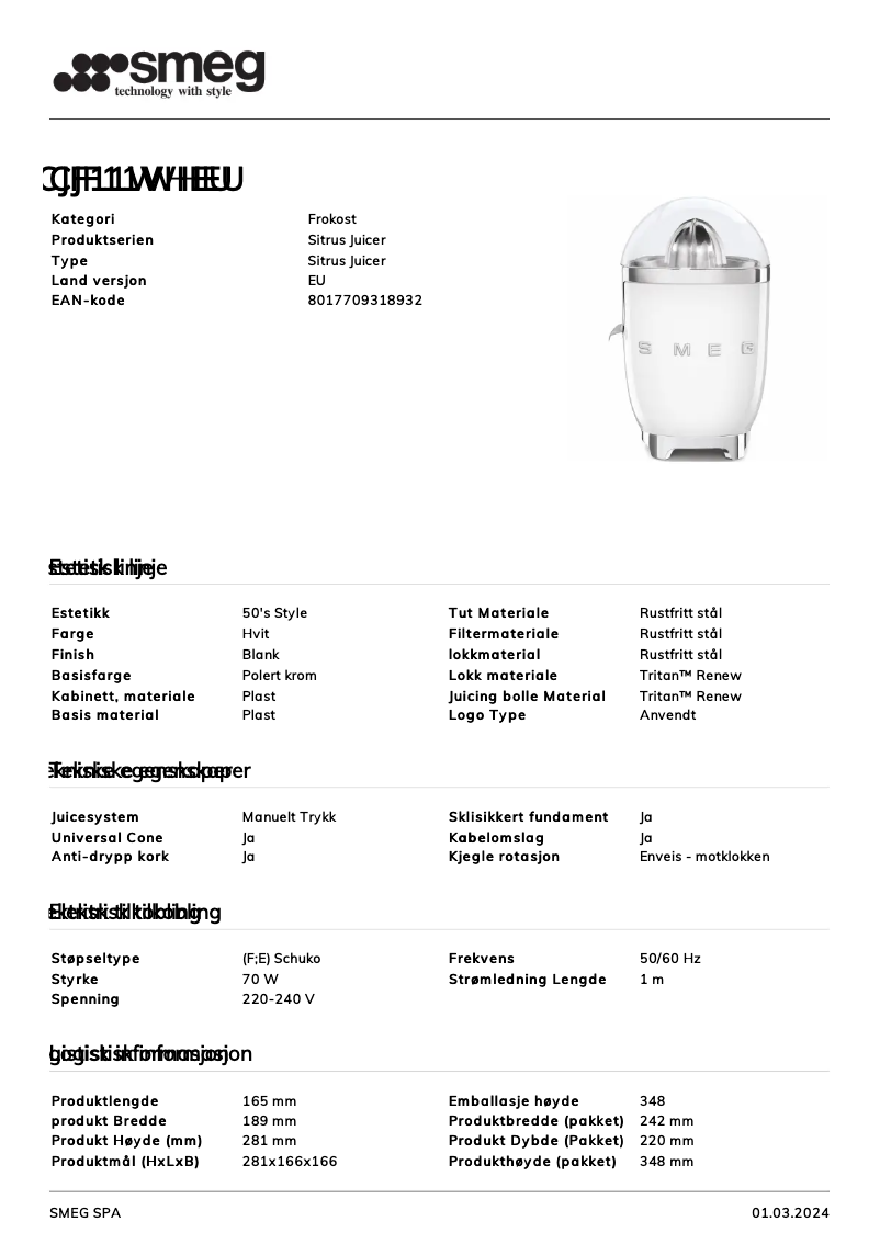 Imagen de la primera página del manual del dispositivo CJF11