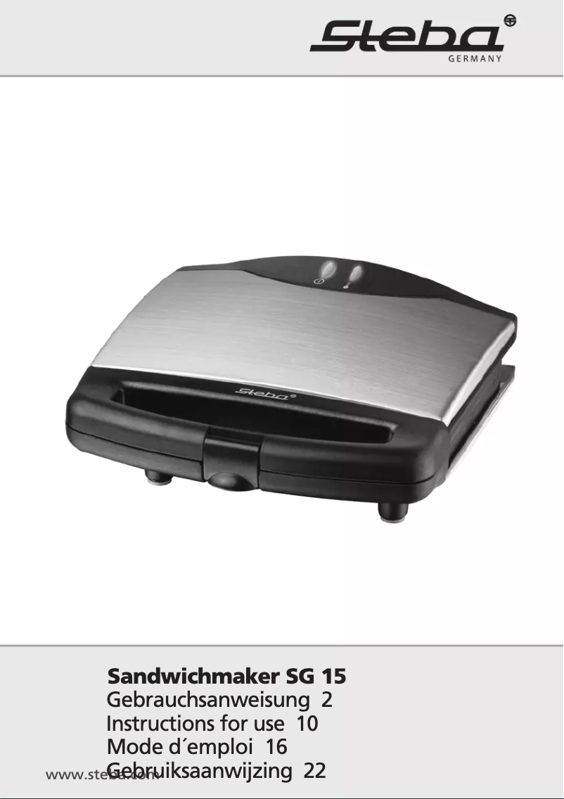 Página 1 del manual Manual de usuario Steba SG 15