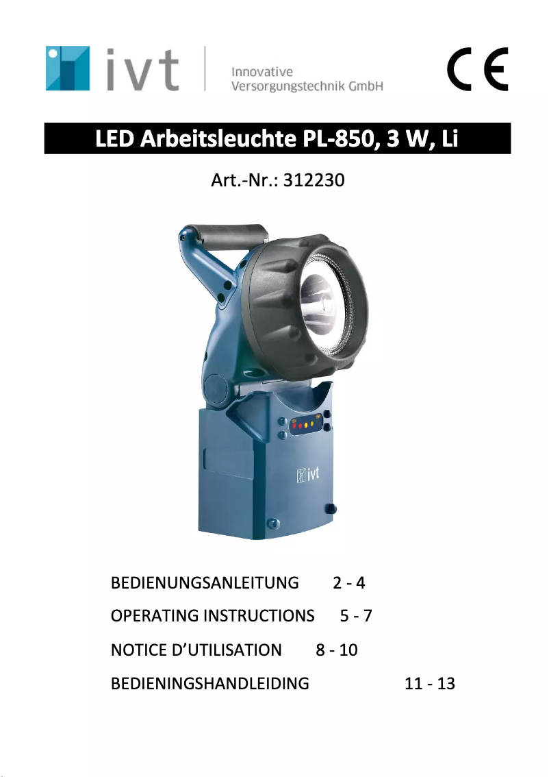 Imagen de la primera página del manual del dispositivo PL-850