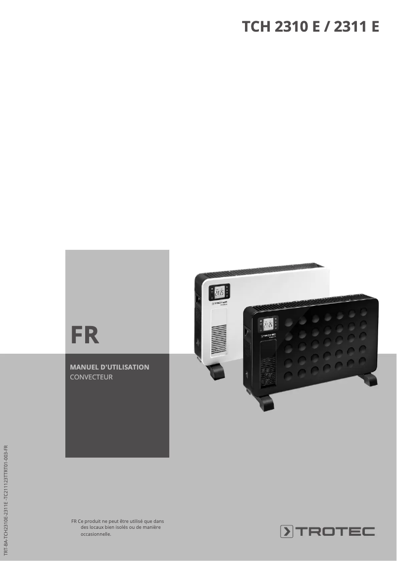 Imagen de la primera página del manual del dispositivo TCH 2311 E