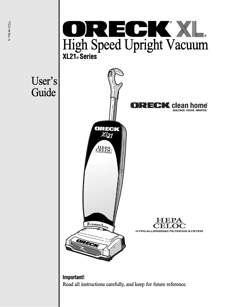 Imagen de la primera página del manual del dispositivo XL21