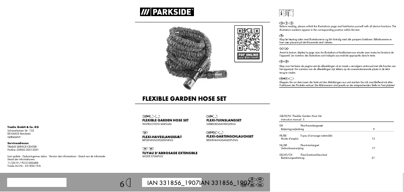 Página 1 del manual Manual de usuario Parkside IAN 331856