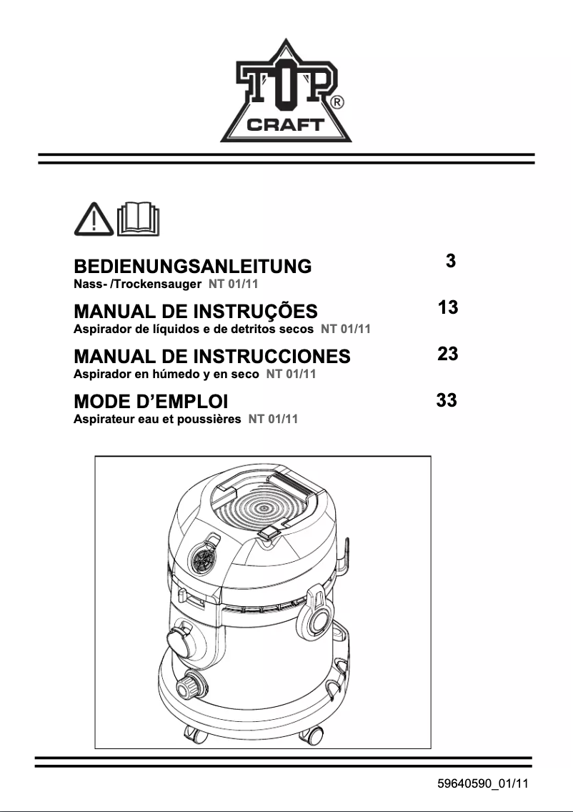 Página 1 del manual Manual de usuario Topcraft NT 01/11
