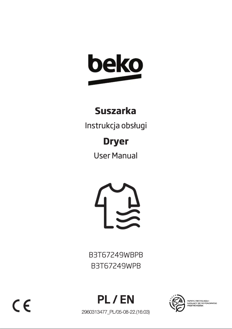 Página 1 del manual Manual de usuario Beko B3T67249WPB