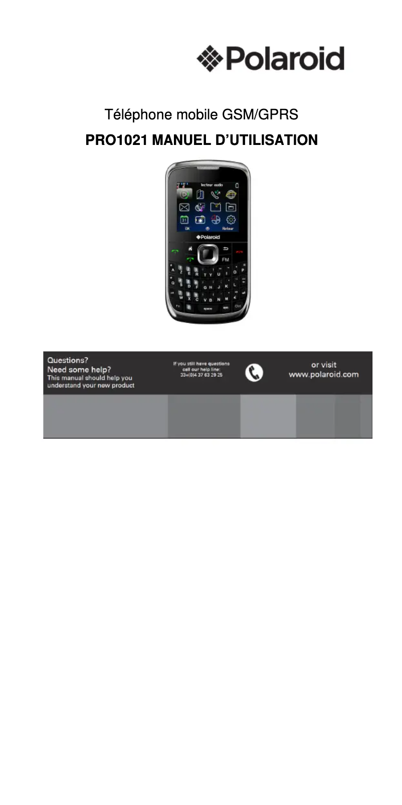Página 1 del manual Manual de usuario Polaroid PRO1021
