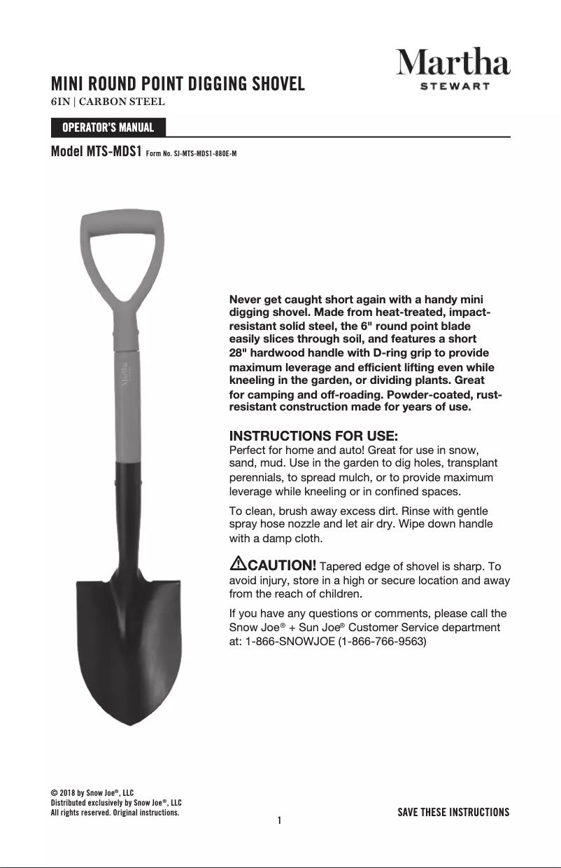 Página 1 del manual Manual de usuario Martha Stewart MTS-MDS1