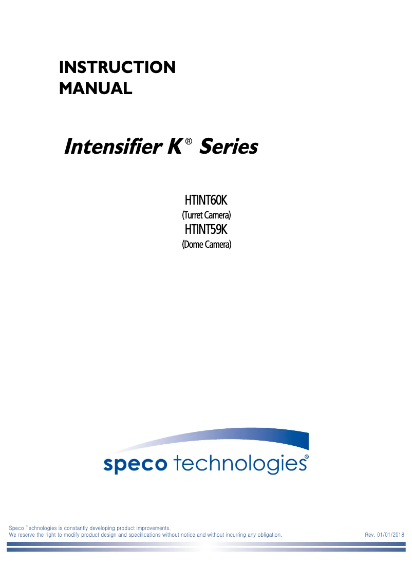Página nº 1 - Manual de usuario Speco Technologies HTINT59K
