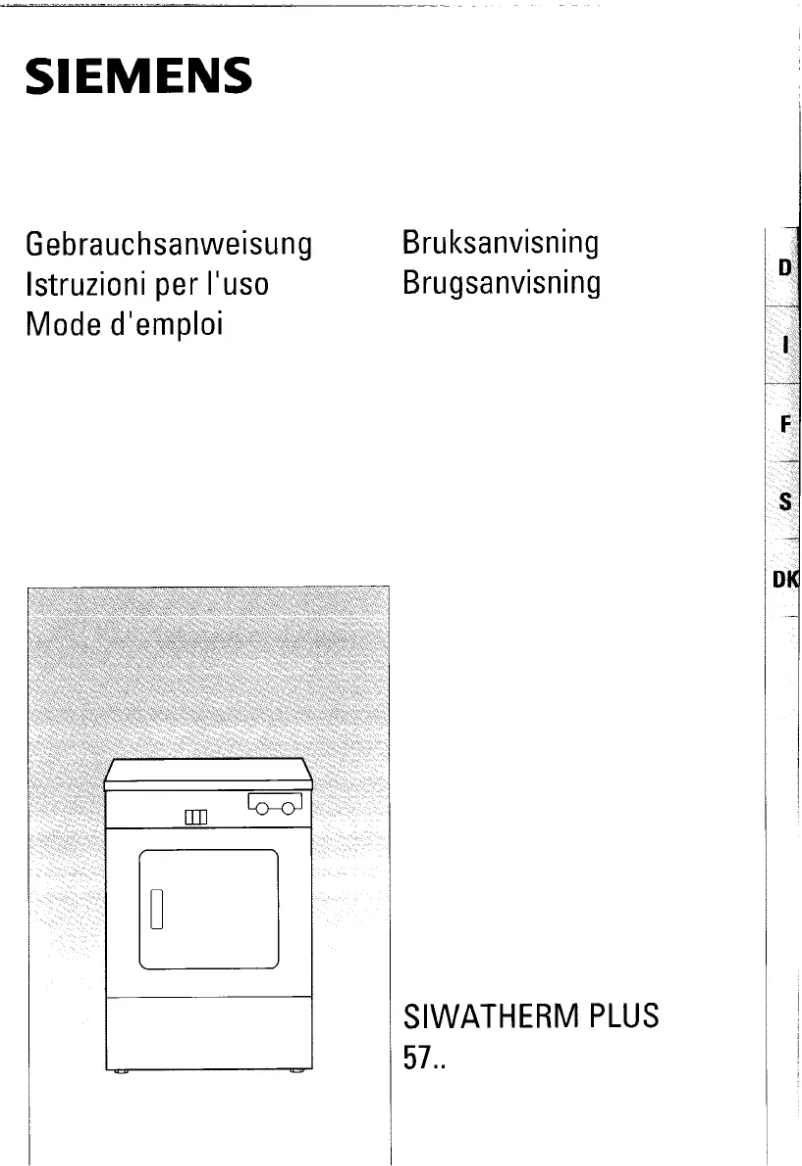 Imagen de la primera página del manual del dispositivo Siwatherm Plus 5703
