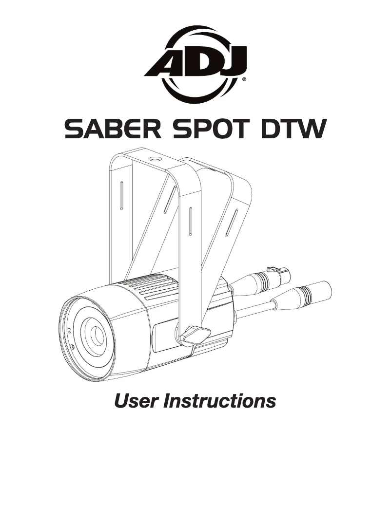Página 1 del manual Manual de usuario Adj Saber Spot DTW