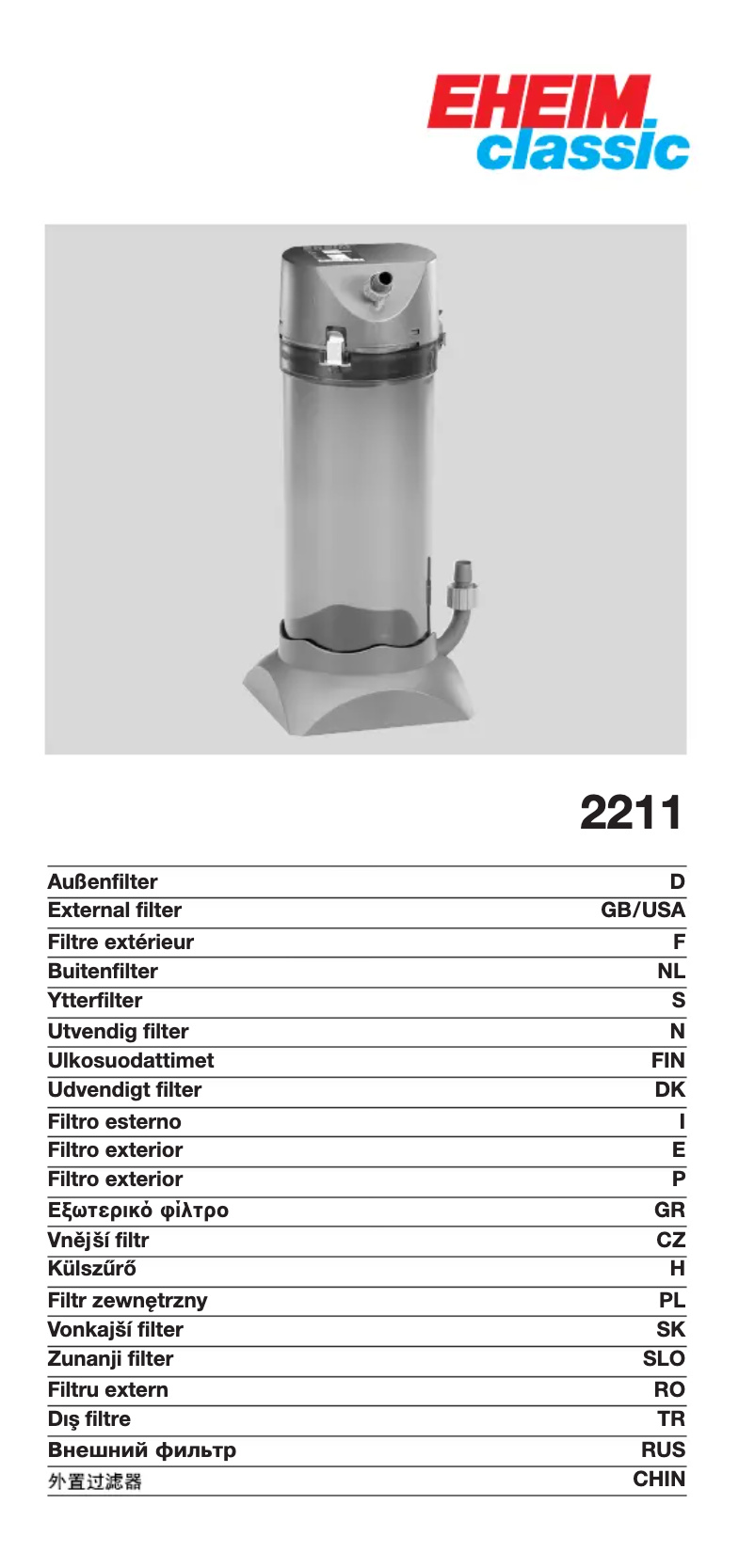 Página 1 del manual Manual de usuario Eheim Classic 150