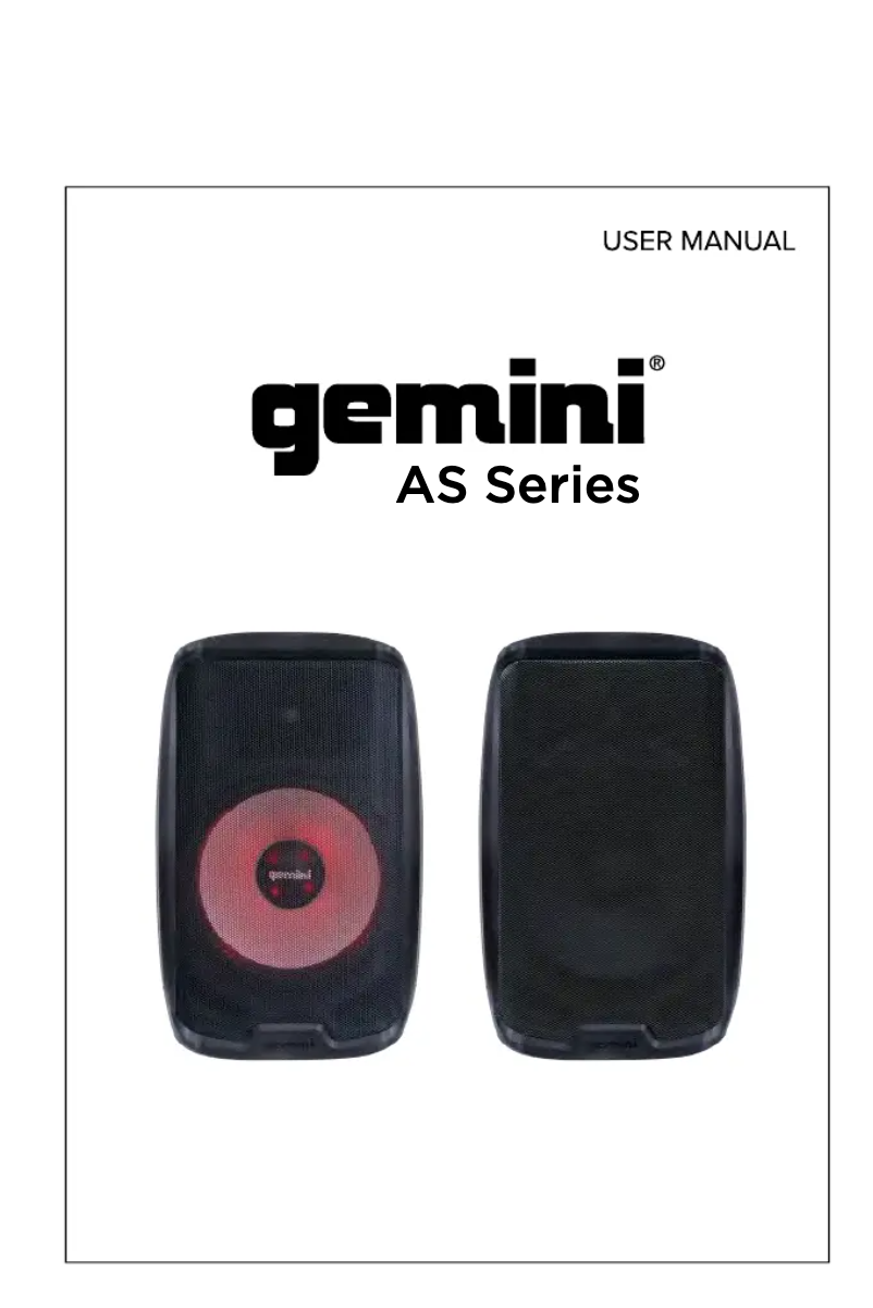 Página 1 del manual Manual de usuario Gemini AS-2115BT-PK