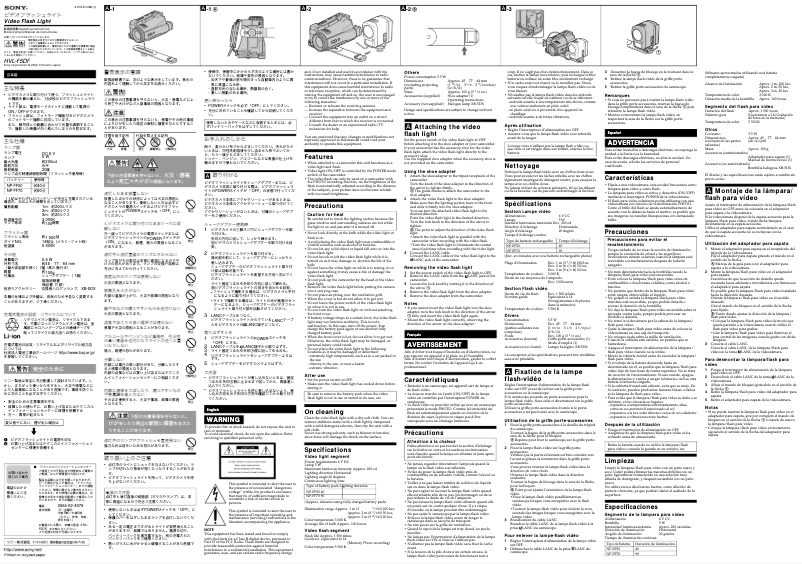 Página 1 del manual Manual de usuario Sony HVL-F5DF