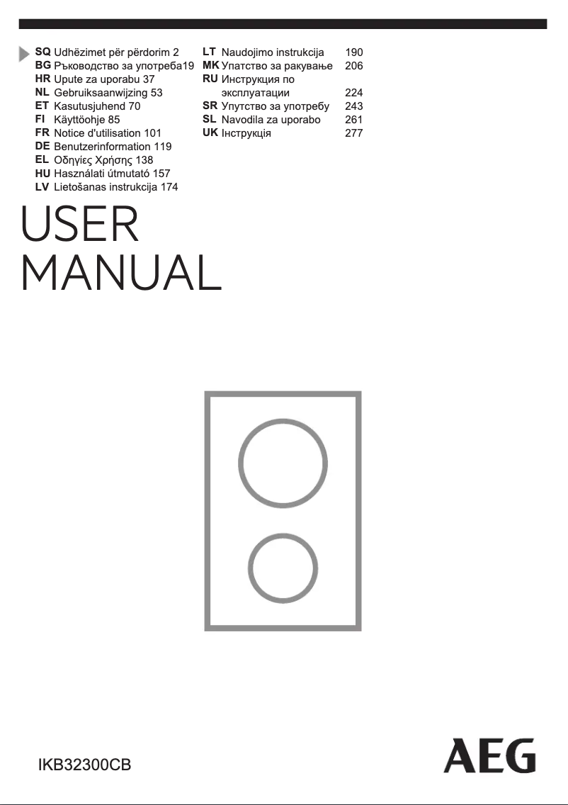Imagen de la primera página del manual del dispositivo IKB32300CB