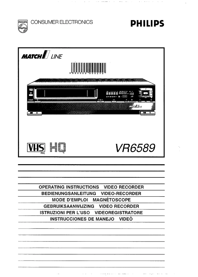 Imagen de la primera página del manual del dispositivo VR6589