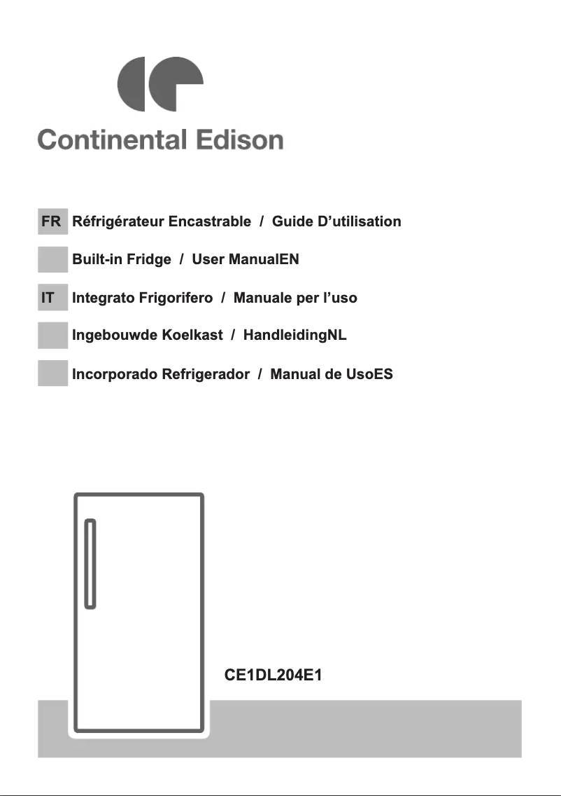Página 1 del manual Manual de usuario Continental Edison CE1DL204E1