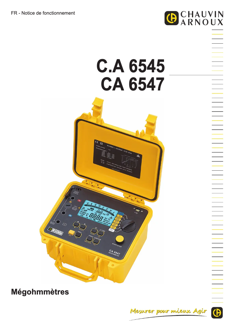Imagen de la primera página del manual del dispositivo C.A 6547