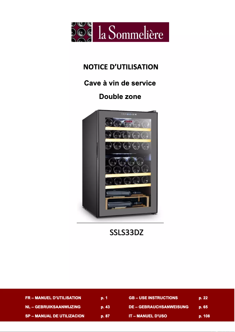 Imagen de la primera página del manual del dispositivo SLS33DZ