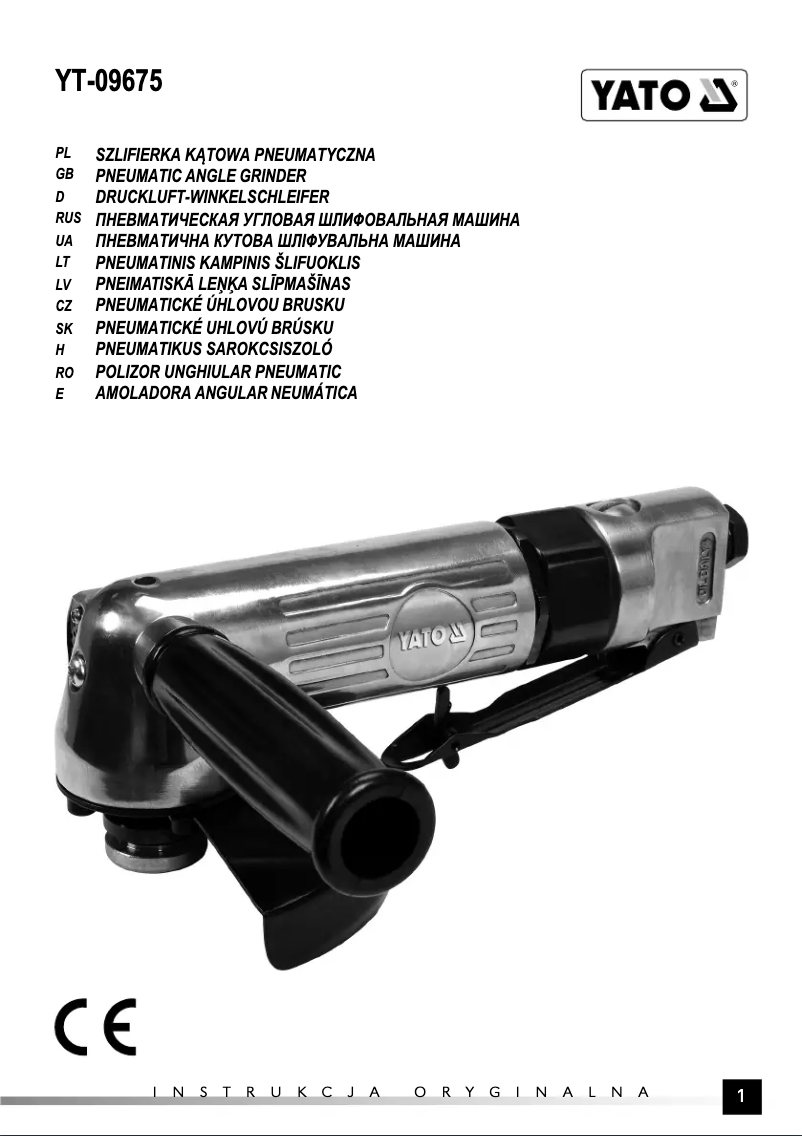 Imagen de la primera página del manual del dispositivo YT-09675