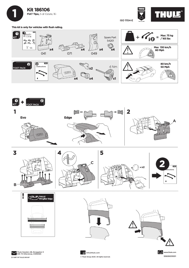 Imagen de la primera página del manual del dispositivo Kit 186106