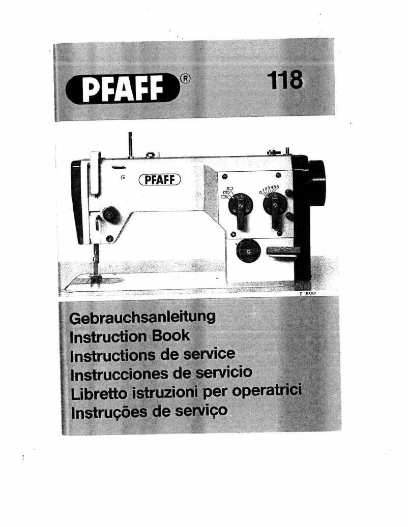 Página 1 del manual Manual de usuario Pfaff 118