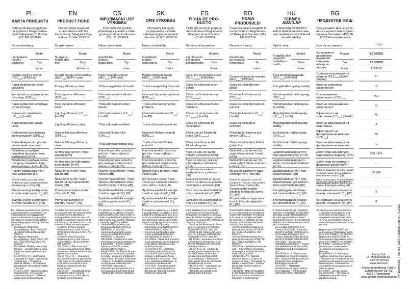 Imagen de la primera página del manual del dispositivo ECH63BL