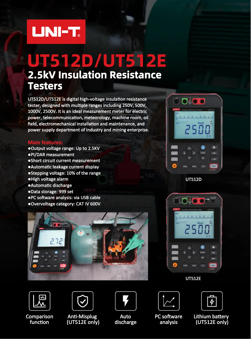 Imagen de la primera página del manual del dispositivo UT512E