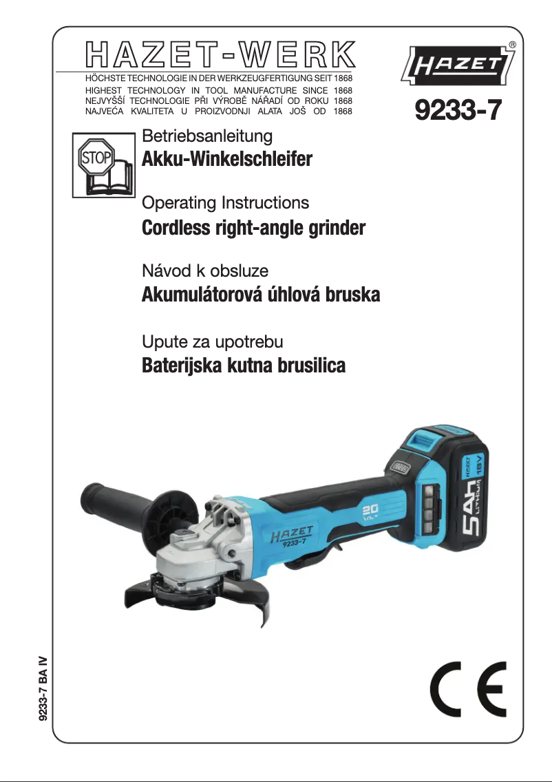 Imagen de la primera página del manual del dispositivo 9233-010