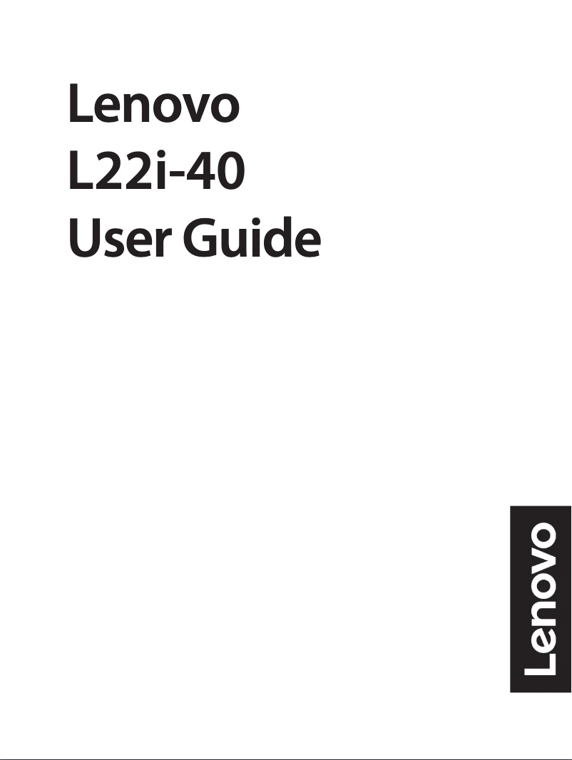 Página nº 1 - Manual de usuario Lenovo L22i-40
