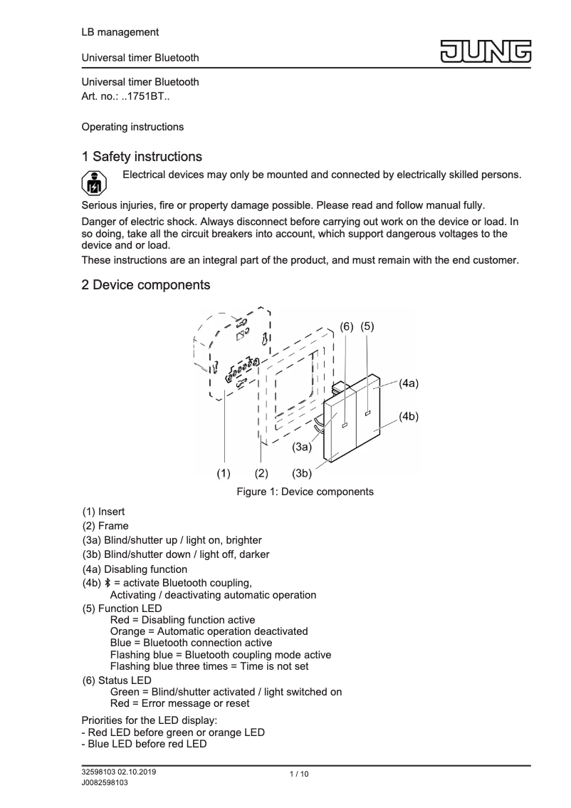 Imagen de la primera página del manual del dispositivo LS1751BT