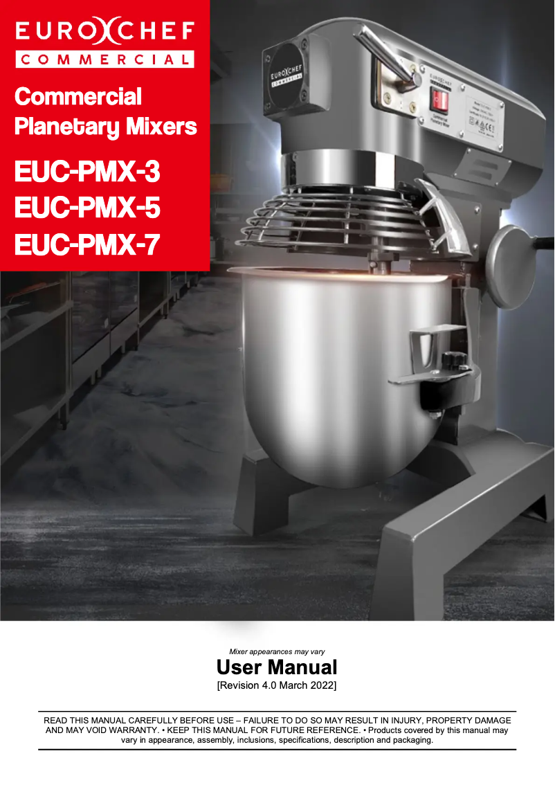 Imagen de la primera página del manual del dispositivo EUC-PMX-5