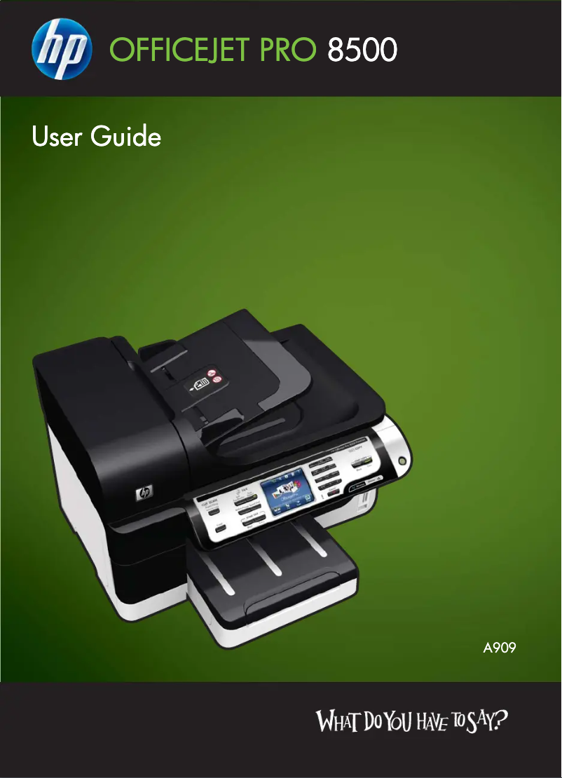 Imagen de la primera página del manual del dispositivo Officejet Pro A909n