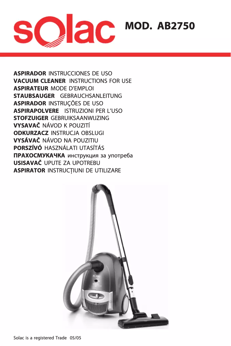 Imagen de la primera página del manual del dispositivo Speedy Parquet AB2750