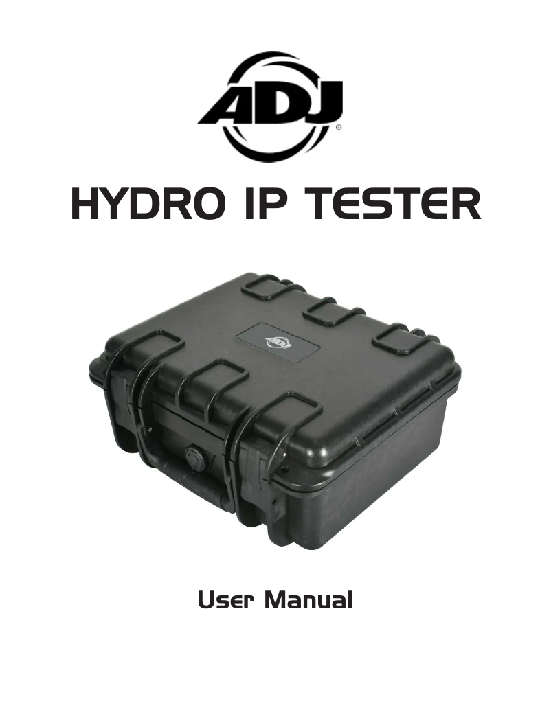 Página 1 del manual Manual de usuario Adj Hydro IP Tester