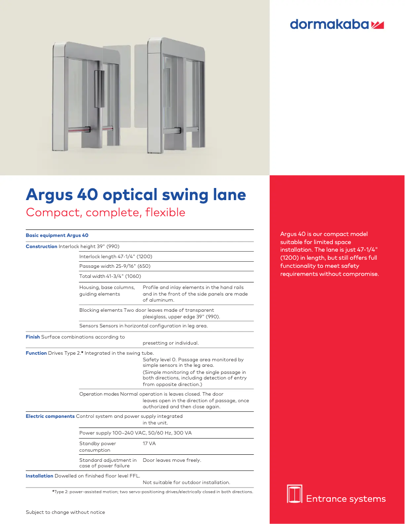 Imagen de la primera página del manual del dispositivo Argus 40