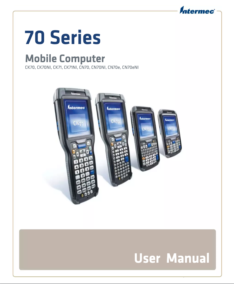 Página 1 del manual Manual de usuario Intermec CK71NI