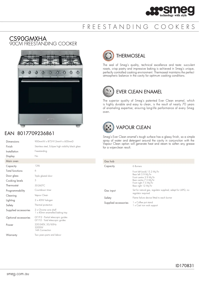 Imagen de la primera página del manual del dispositivo CS90GMXHA