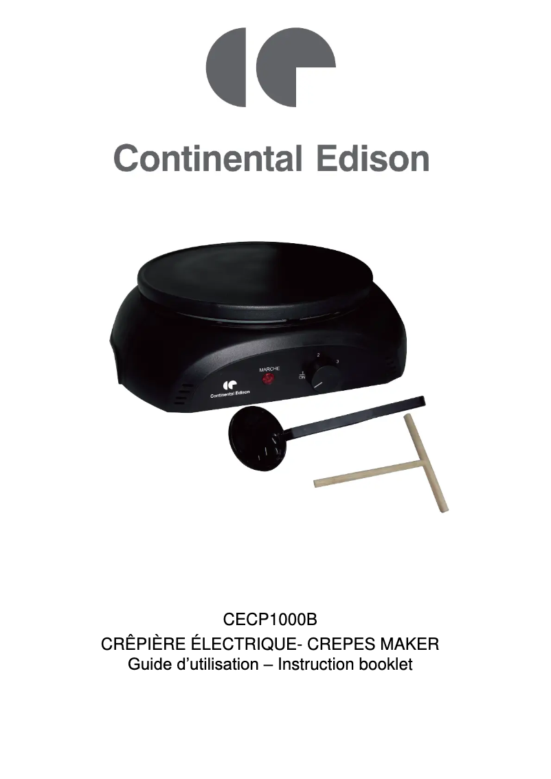 Página 1 del manual Manual de usuario Continental Edison CECP1000B