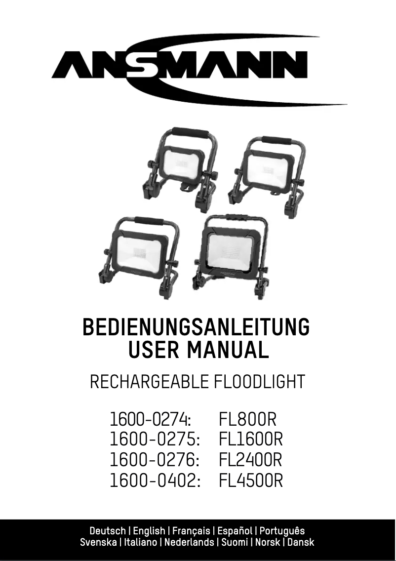 Imagen de la primera página del manual del dispositivo FL4500R