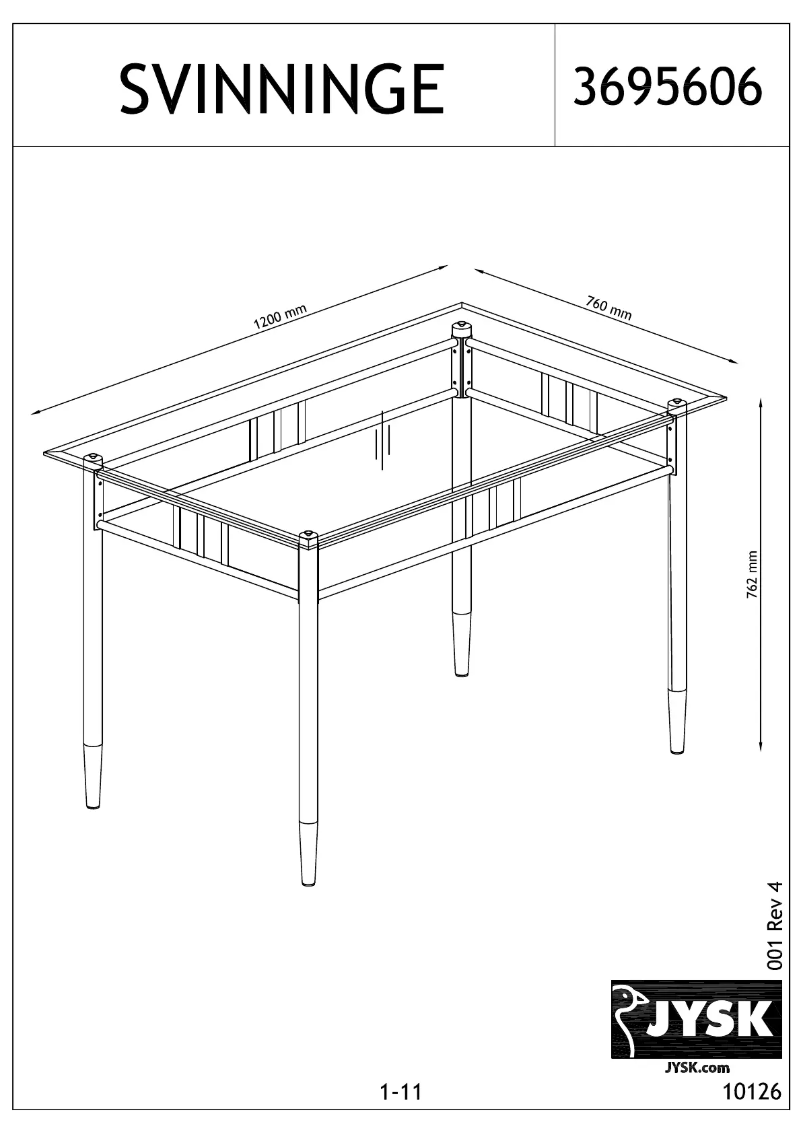Imagen de la primera página del manual del dispositivo Svinninge (76x120x77)